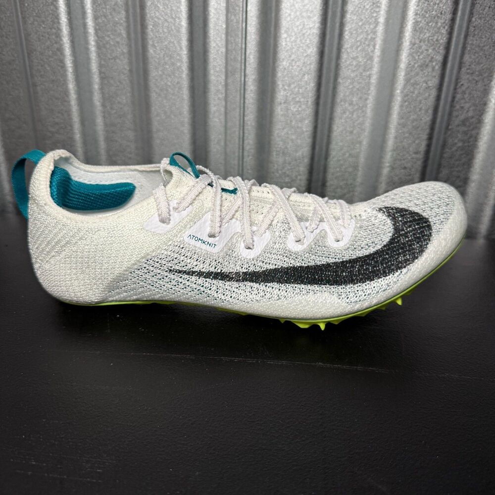 Nike Zoom Superfly Elite 2 Flyknit White Green Spikes FZ9662-100 Men’s Size 6